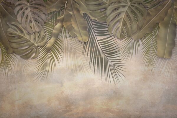 Papier peint Thème tropical dans une lumière chaude