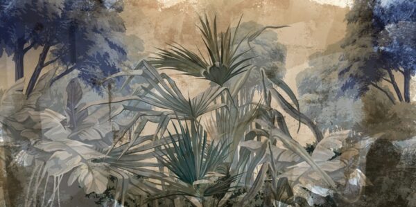 Papier peint Arbre bleu sous les tropiques