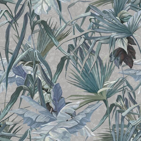 Papier peint Tropiques bleus