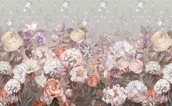 Papier peint Un jardin plein de fleurs