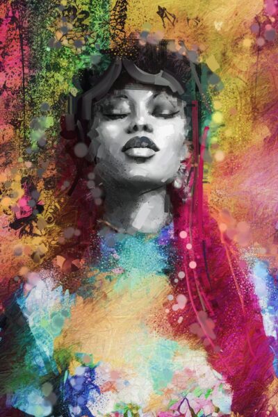 Papier peint Portrait en couleurs