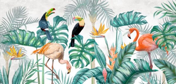 Papier peint Oiseaux de la jungle