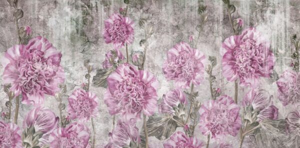 Papier peint Œillets roses