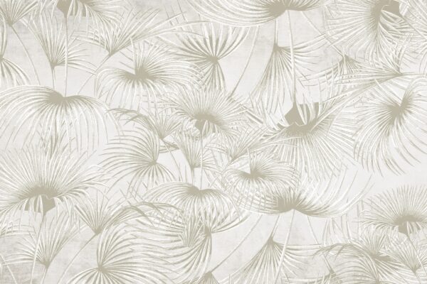 Papier peint Mur de palmier beige