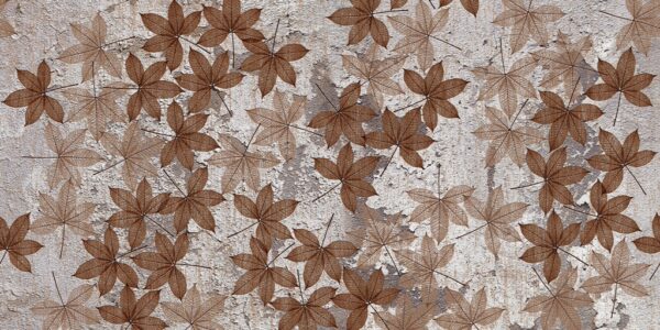 Papier peint Mur de petites feuilles