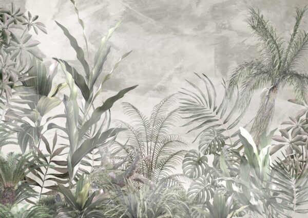 Papier peint Mur de plantes exotiques