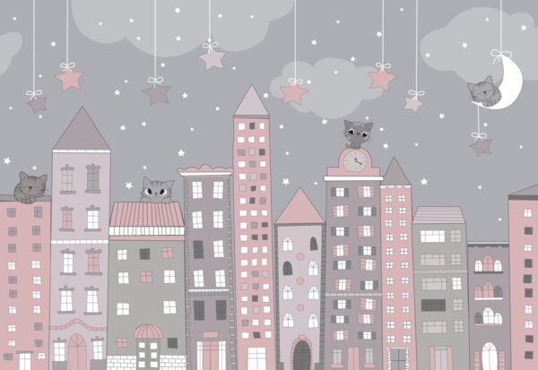 Papier peint La ville endormie pour les enfants