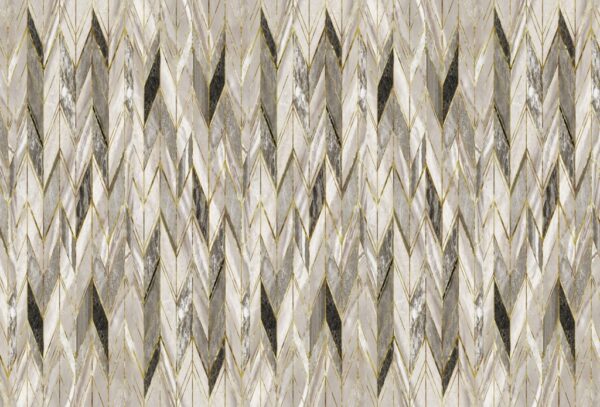 Papier peint Chevrons argentés