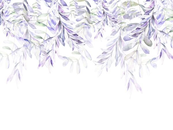 Papier peint Plafond de branches violettes