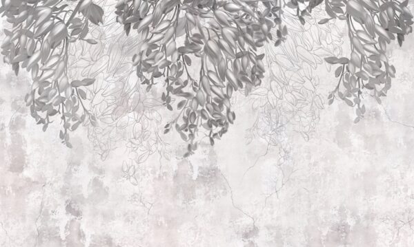 Papier peint Lierre gris