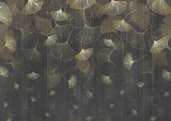 Papier peint Danse des feuilles d'or