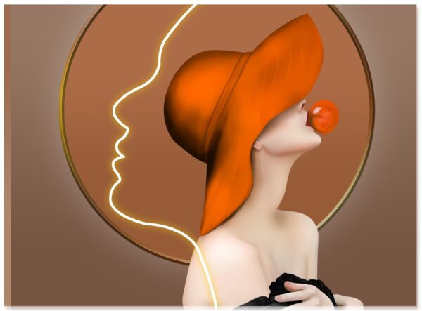 Papier peint Dans le chapeau rouge