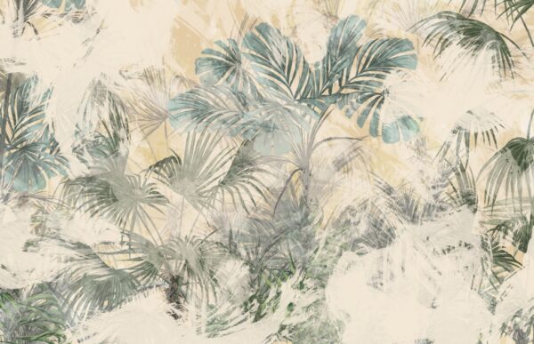 Papier peint Feuilles peintes