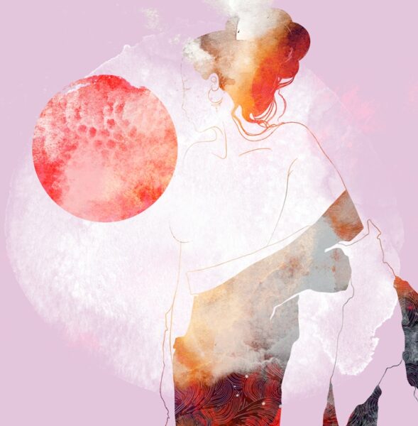 Papier peint Contour d'une femme