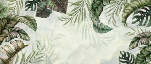 Papier peint Cadre vert