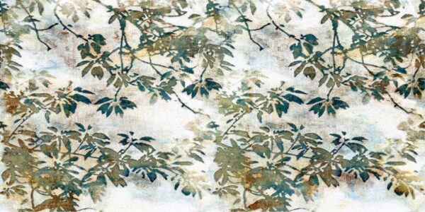 Papier peint Petites feuilles vertes