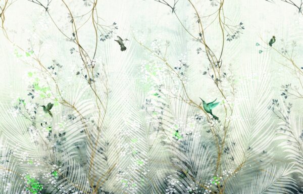 Papier peint Colibri vert