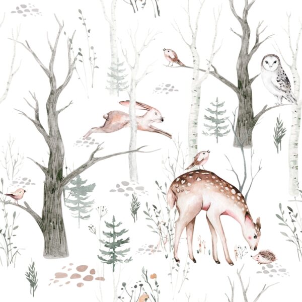 Papier peint Forêt d'hiver pour les enfants