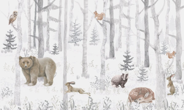 Papier peint Forêt d'hiver