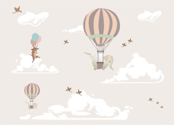 Papier peint Les animaux dans le ciel