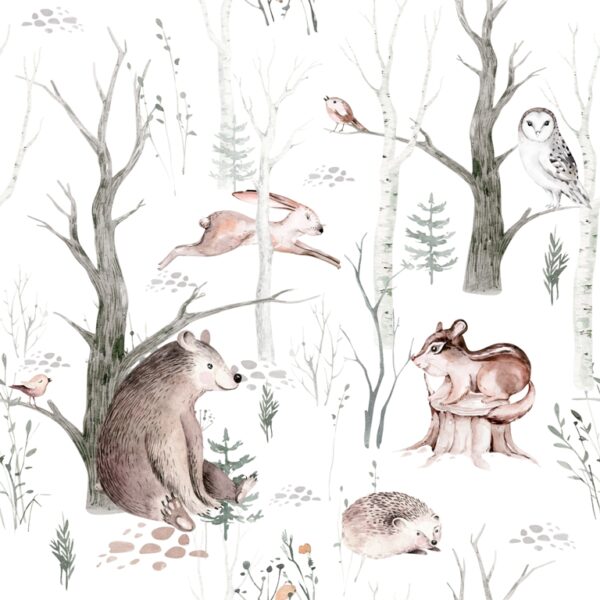 Papier peint Les animaux de la forêt