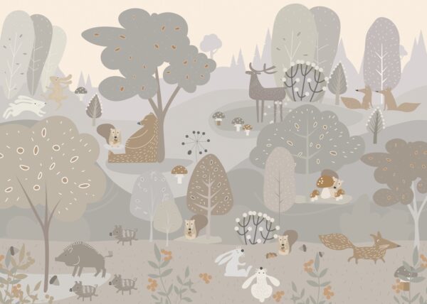 Papier peint Les animaux de la forêt