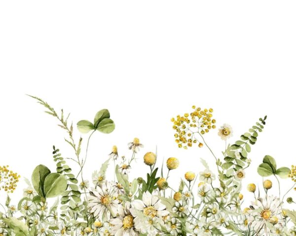 Papier peint Prairie jaune