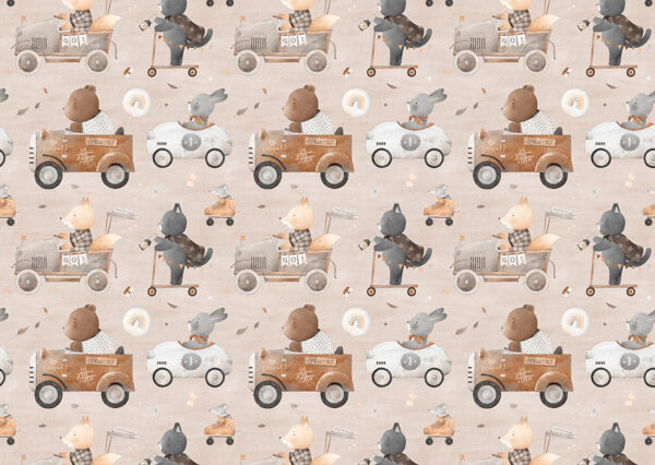 Papier peint Animaux dans les voitures rétro