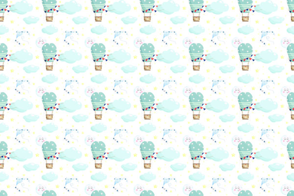 Papier peint Ballons parmi les nuages