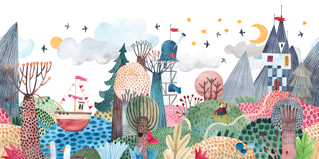 Papier peint Terre enchantée