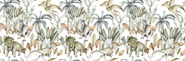 Papier peint Les dinosaures sous les tropiques