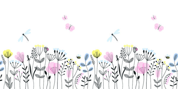 Papier peint Prairie fleurie
