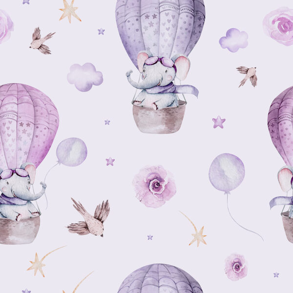 Papier peint Éléphant dans un ballon – Image 2