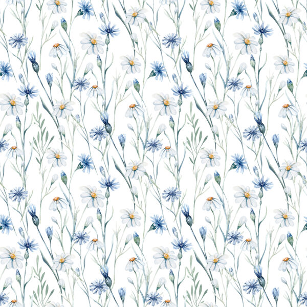 Papier peint Bleuets et camomilles – Image 2