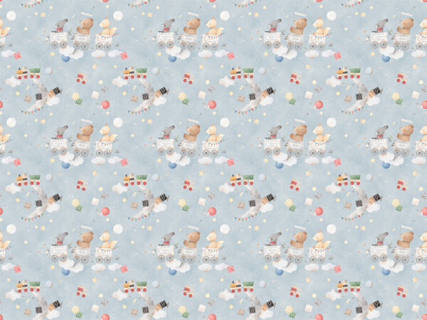 Papier peint Oiseaux sur fond bleu – Image 11