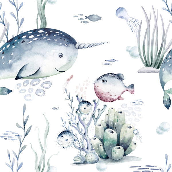 Papier peint Poisson licorne – Image 2