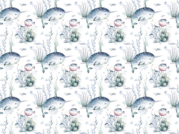 Papier peint Poisson licorne