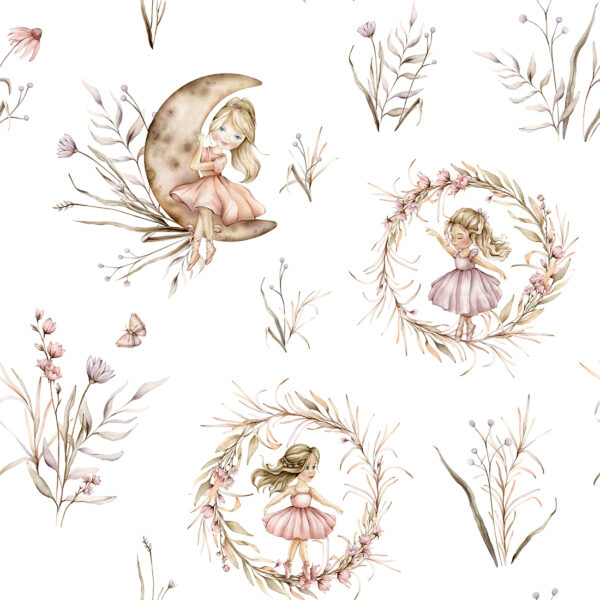 Papier peint Fille dans une couronne – Image 2