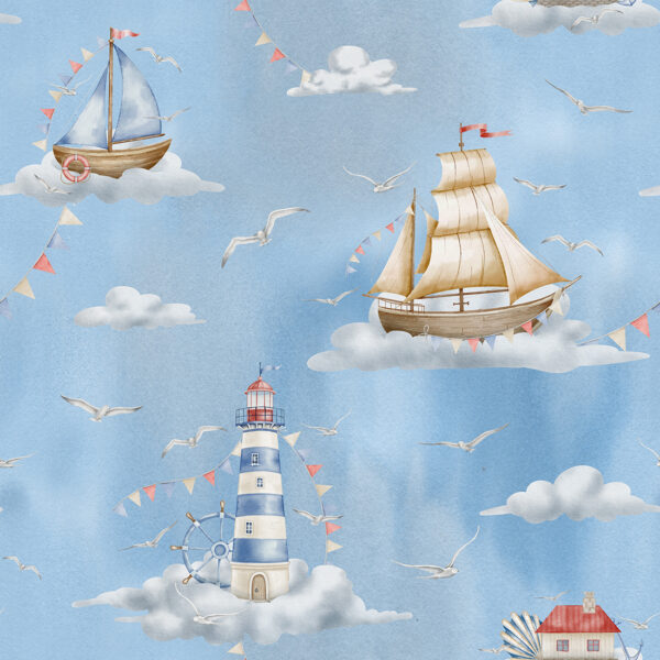 Papier peint Phare sur un nuage – Image 2