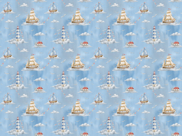 Papier peint Phare sur un nuage