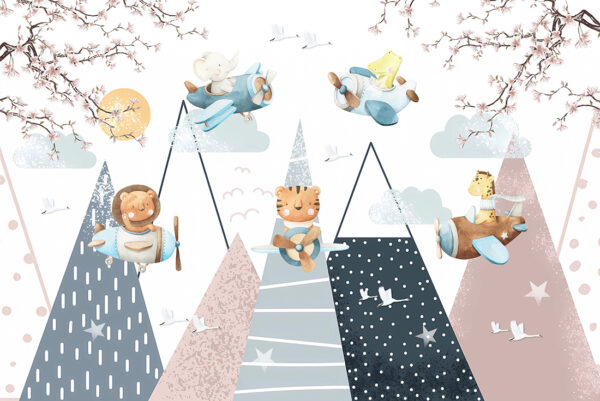 Papier peint Petits pilotes