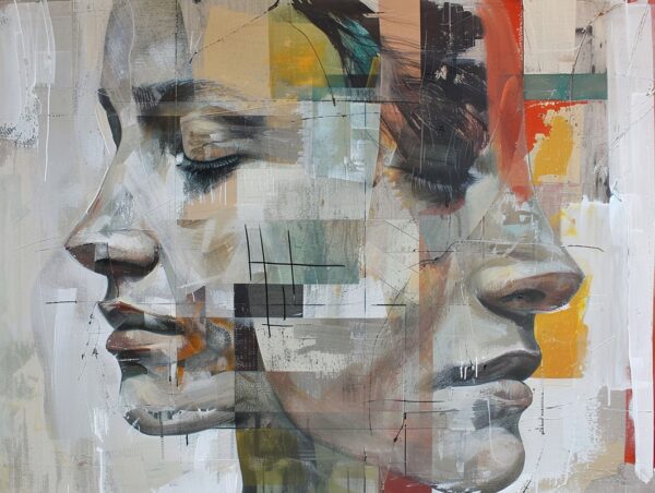 Papier peint Deux visages – Une histoire