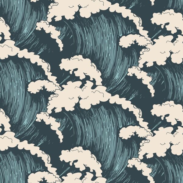Papier peint Vagues agitées