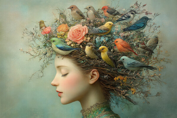 Papier peint Cercle d'oiseaux