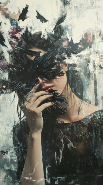 Papier peint Ailes noires du mystère