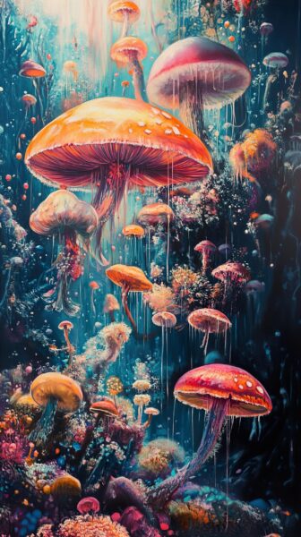 Papier peint Lueur de champignon