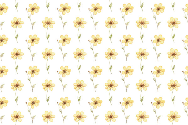 Papier peint Fleurs jaunes