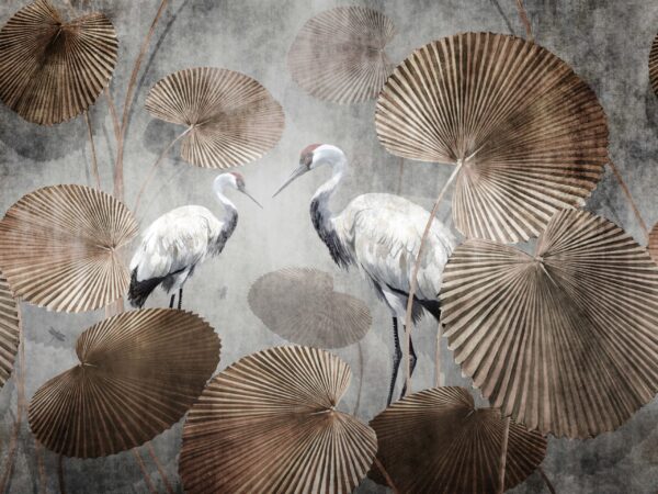 Papier peint Harmonie des grues