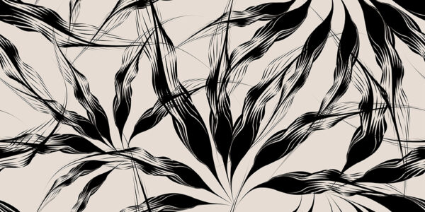 Papier peint Feuilles ondulantes