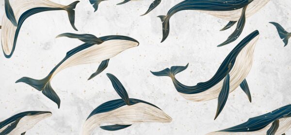 Papier peint Banc de baleines